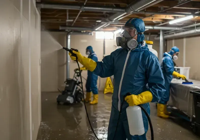 Basement Sanitization and Antimicrobial Treatment process in South Bay, FL