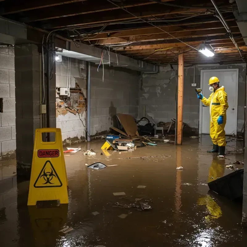 Flooded Basement Electrical Hazard in South Bay, FL Property